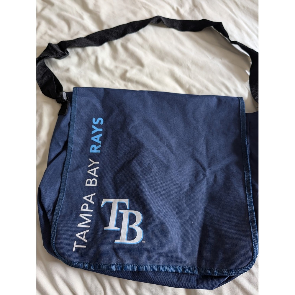 Tampa Bay Rays MLB Messenger Bag Navy Blue Crossbody Shoulder Bag Fan Gear